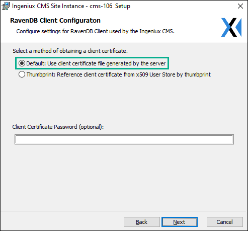 CMS 10.5–10.6 Default RavenDB Client Configuration