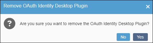 Remove OAuth Identity Dialog