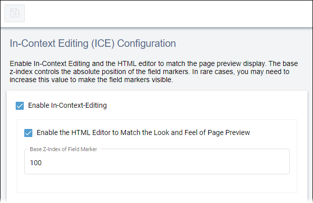 In-Context Editing Configuration