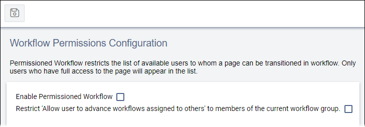 Workflow Permissions Configuration