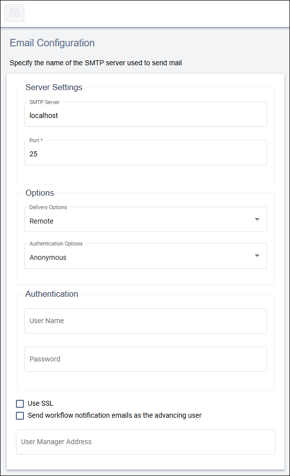 Email Settings Email Settings