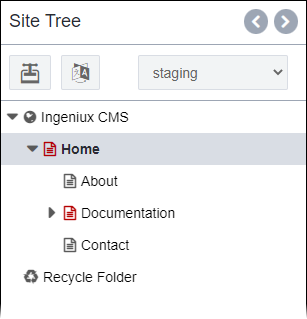 Icons of Checked-out Site Tree Content Items (A1)