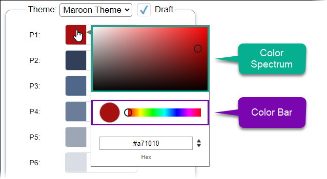 Color Spectrum and Color Bar in Color Picker Dialog
