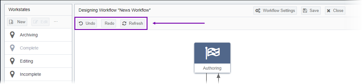 Designing Workflow Menu