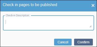 Check In Description Dialog