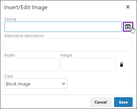 Insert/Edit Image Dialog