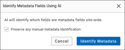 Identify Metadata Fields with AI Dialog