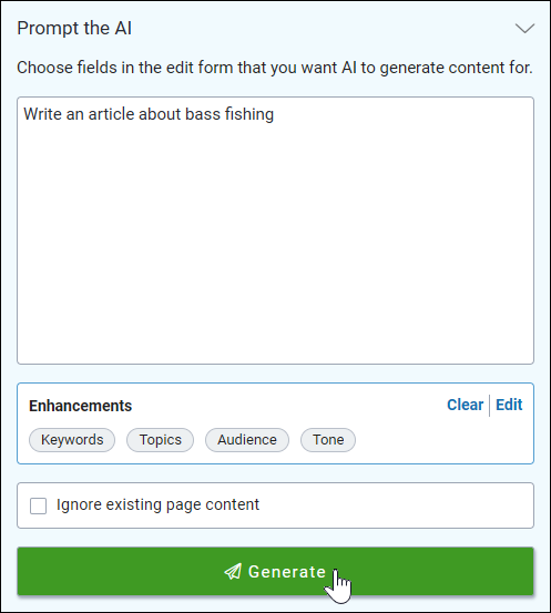 Generate Content with AI