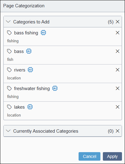 Categories to Add
