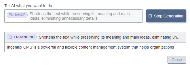 AI System Generating Enhanced Content