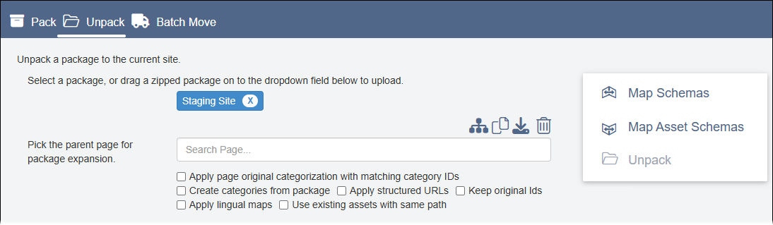 Unpack Site Migrator