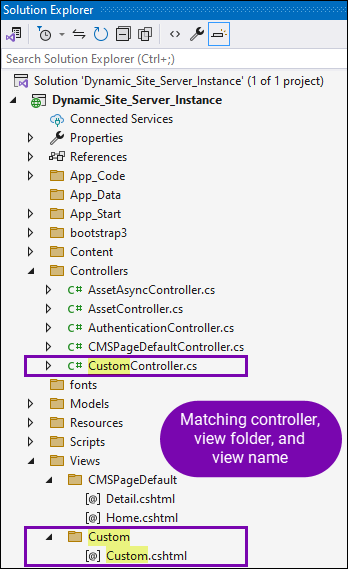 Matching Custom Controller, View Folder, and View File Names Matching Custom Controller, View Folder, and View File Names