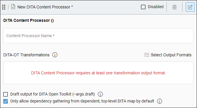 New DITA Content Processor