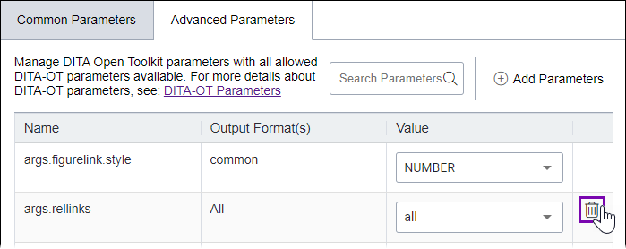 Remove Parameter