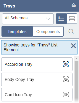 Filtered Trays Dialog