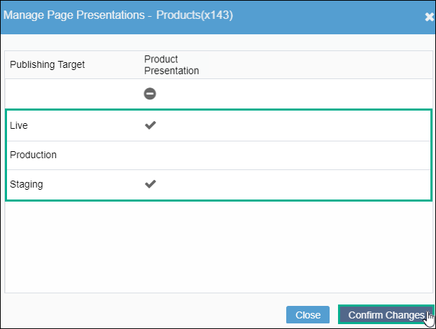 Manage Publishing Targets