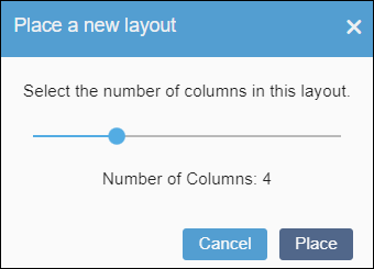 Place a New Layout Dialog