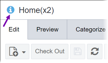 CMS 10.0–10.5 Info Button
