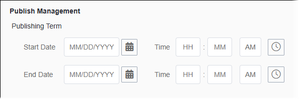 Publish Term Fields