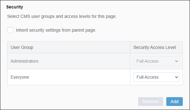 Security Properties