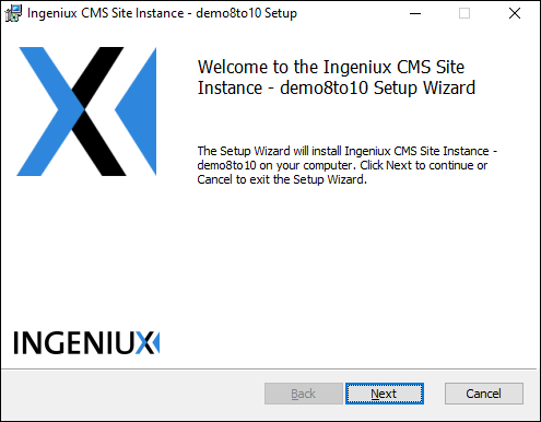 CMS 10.5–10.6 Migration Wizard Welcome Dialog