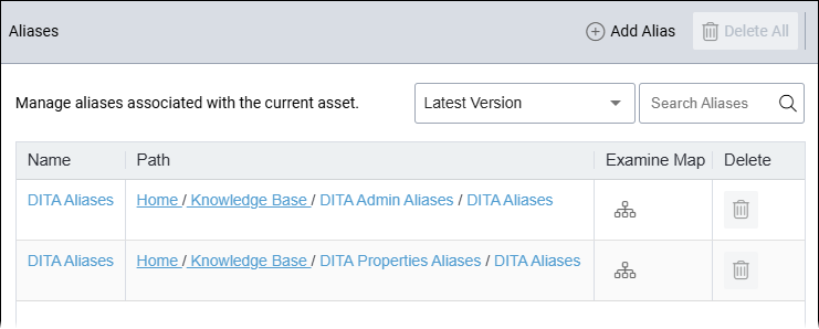 Alias Manager Tab Alias Manager Tab