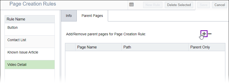 Add Parent Page