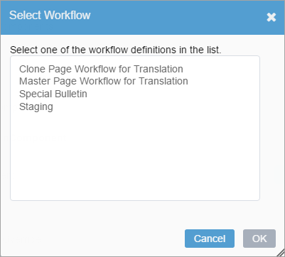 Select Workflow