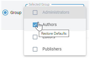 CMS 10.6 Restore Defaults CMS 10.6 Restore Defaults