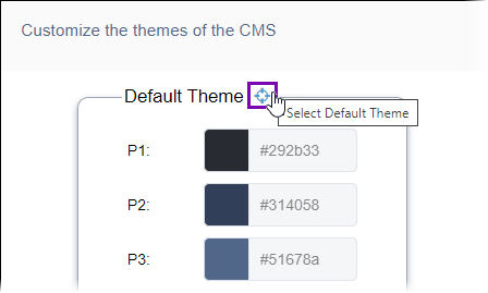 Select Default Theme Icon