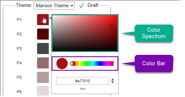 Color Spectrum and Color Bar in Color Picker Dialog