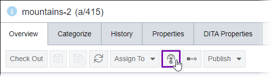 CMS 10.6 Mark for Publish via Asset Overview Tab