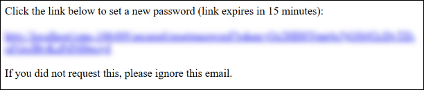 Password Reset Notification Message in Email Password Reset Notification Message in Email