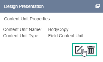 Cotent Unit Property Icons