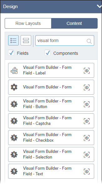 Visual Form Builder Content