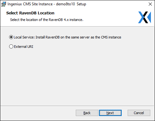 CMS 10.5–10.6 Select RavenDB Location
